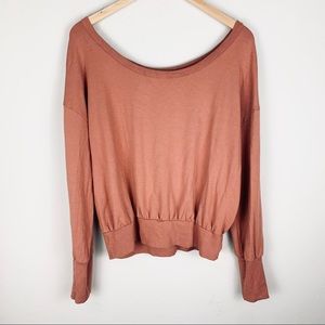 Cuyana French Terry Boatneck Sweatshirt Pima Cotton Modal Size Large